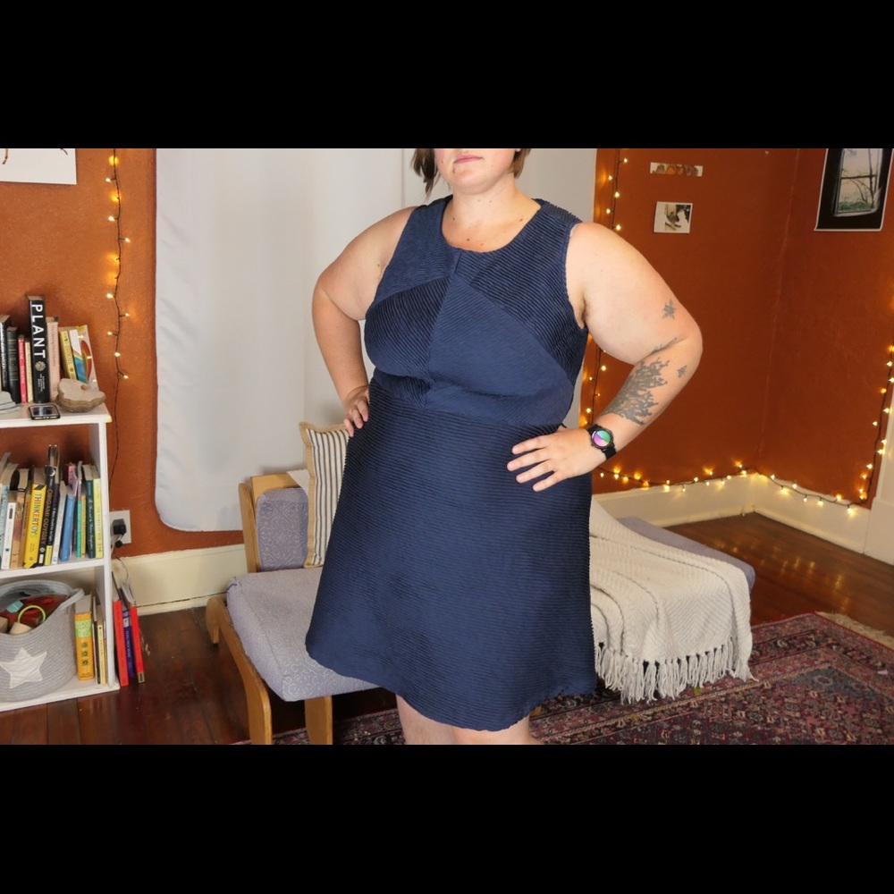 plus size 1X Daisy Fuentes pleated a-line dress